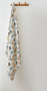 Organic Bamboo Muslin Swaddle | Butterfly Dreams